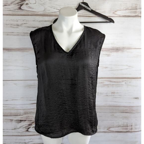 Brixton Ivy Lace Back V Neck Black Blouse Sz Small - Picture 3 of 6